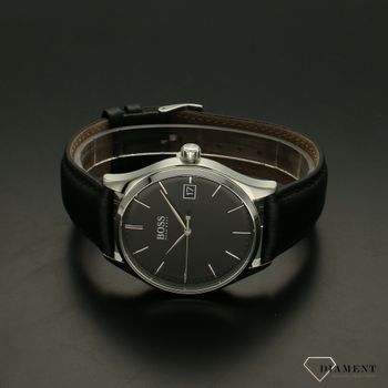 Zegarek męski na czarnym pasku skórzanym Hugo Boss 1513831 to elegancki zegarek do garnituru (3).jpg