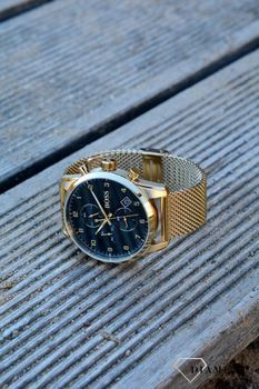 Złoty zegarek męski Hugo Boss SKYMASTER 1513838. Zegarek męski Hugo Boss. Złoty zegarek męski na bransolecie (2).JPG