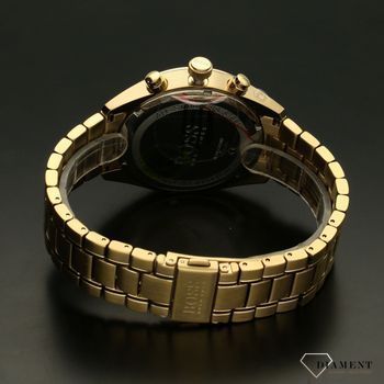 Zegarek męski Hugo Boss Champion 'Złoty BOSS' 1513848 to zegarek na stalowej, pozłacanej bransolecie z japońskim mechanizmem. Zegarek złoty z czarną tarczą i prostymi indeksami. Propozycja dedykowana miłośnikom klasycznego.jpg