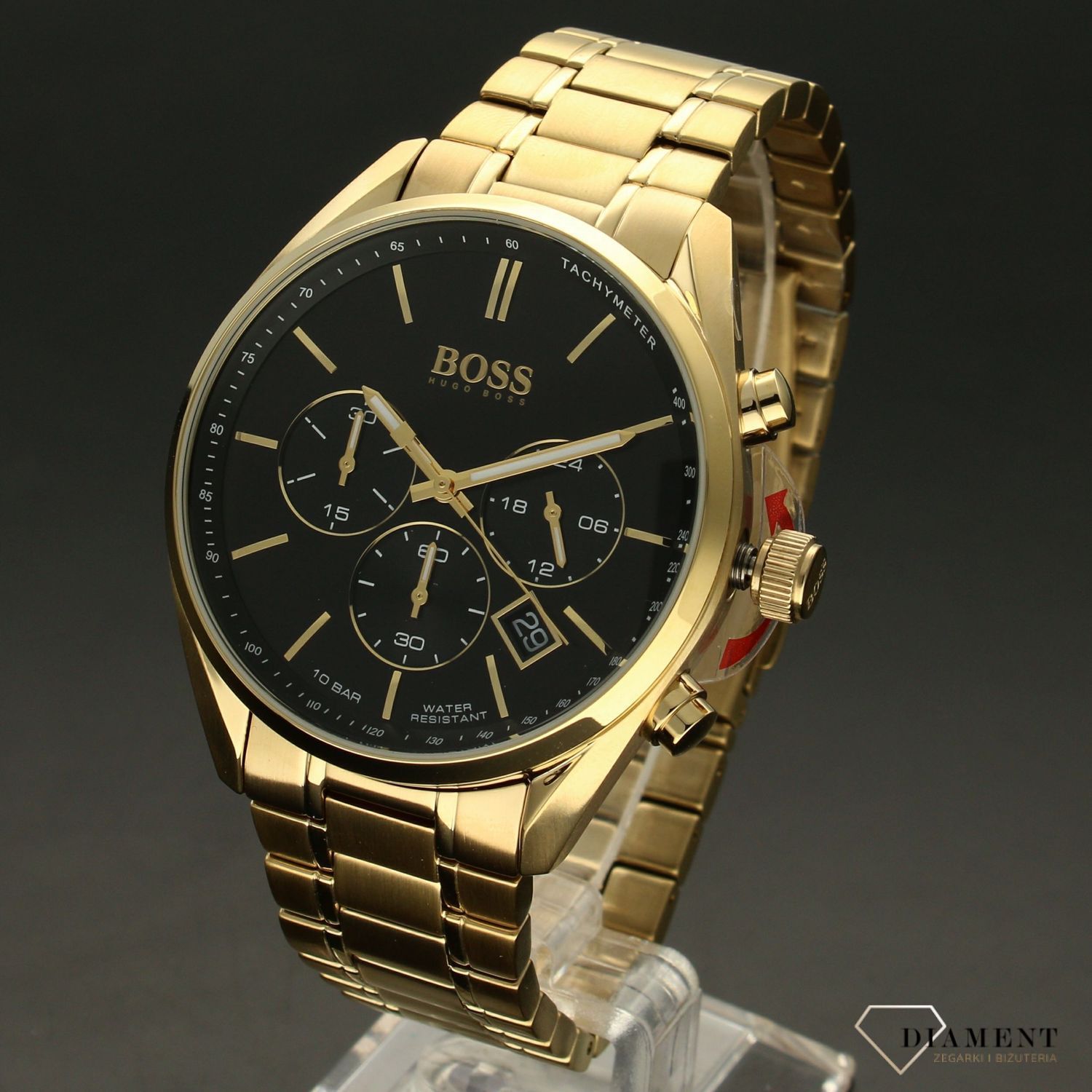 Złoty zegarek męski Hugo Boss Champion 'Złoty BOSS' 1513848 - www ...