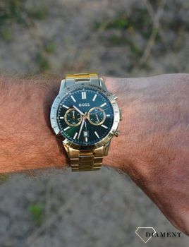 Złoty zegarek męski Hugo Boss Allure 1513923. Zegarek męski Hugo Boss. Złoty zegarek męski na bransolecie (3).JPG