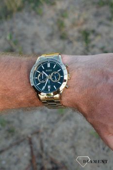 Złoty zegarek męski Hugo Boss Allure 1513923. Zegarek męski Hugo Boss. Złoty zegarek męski na bransolecie (5).JPG