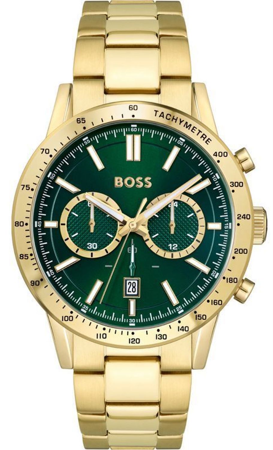 Złoty zegarek męski Hugo Boss Allure 1513923. Zegarek męski Hugo Boss. Złoty zegarek męski na bransolecie. Zegarek męski złoty na prezent dla mężczyzny. Zegarek męski z zieloną tarczą (2)11.jpg