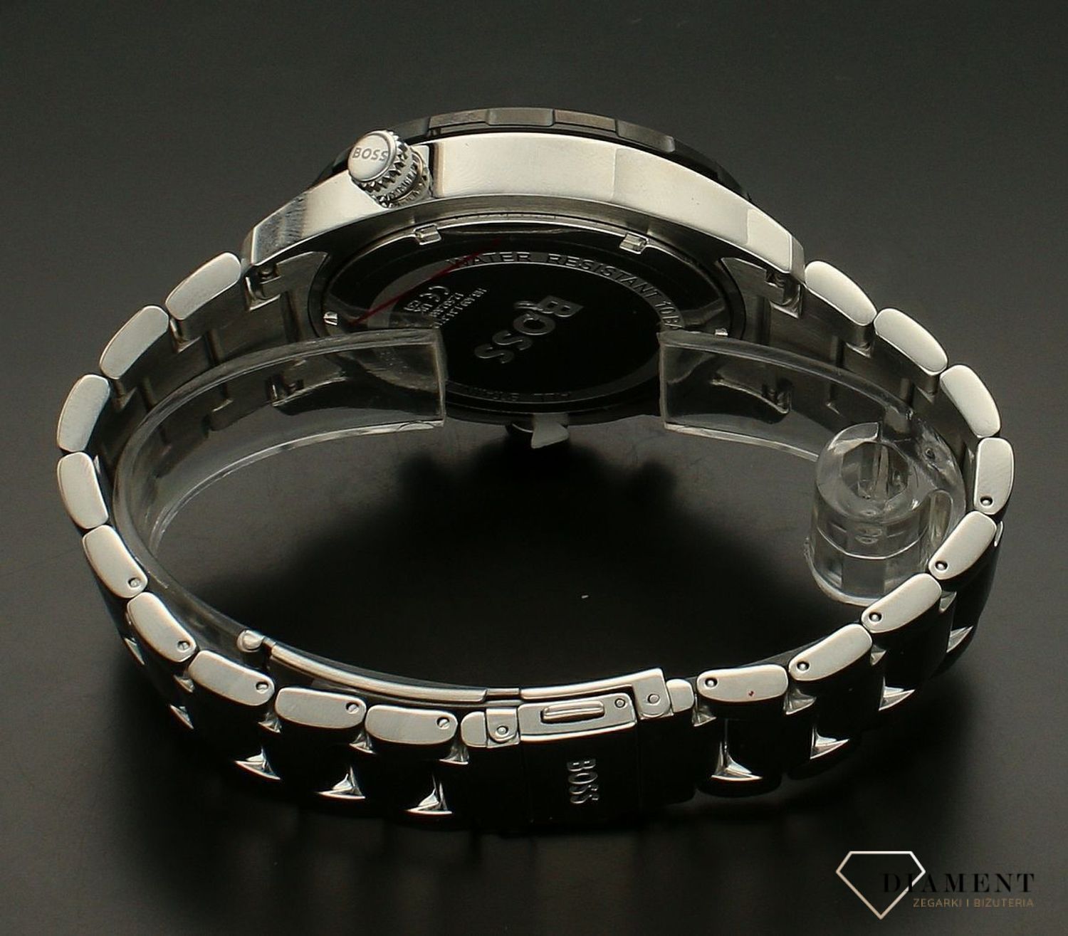 Zegarek męski HUGO BOSS Globetrotter 1513930 z zieloną tarczą i chronografem. Zegarek męski. Zegarek z chronografem. Zegarek na bransolecie. Zegarek w zielonym kolorze. Zegarek Hugo Boss idealny na prezent.jpg