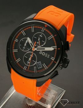 Zegarek męski na pasku Hugo Boss Volane 1513957 to najmodniejszy zegarek na pomarańczowym, wytrzymałym pasku. Zegarek dla prawdziwego faceta z czarną tarczą i oraz logiem Hugo Boss. Wymarzony prezent (4).jpg