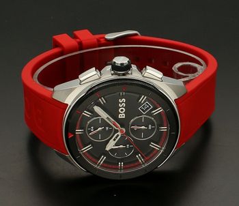 Zegarek męski na pasku Hugo Boss Volane 1513959 to najmodniejszy zegarek na czerwonym, wytrzymałym pasku. Zegarek dla prawdziwego faceta z czarną tarczą i oraz logiem Hugo Boss. Wymarzony prezent (5).jpg