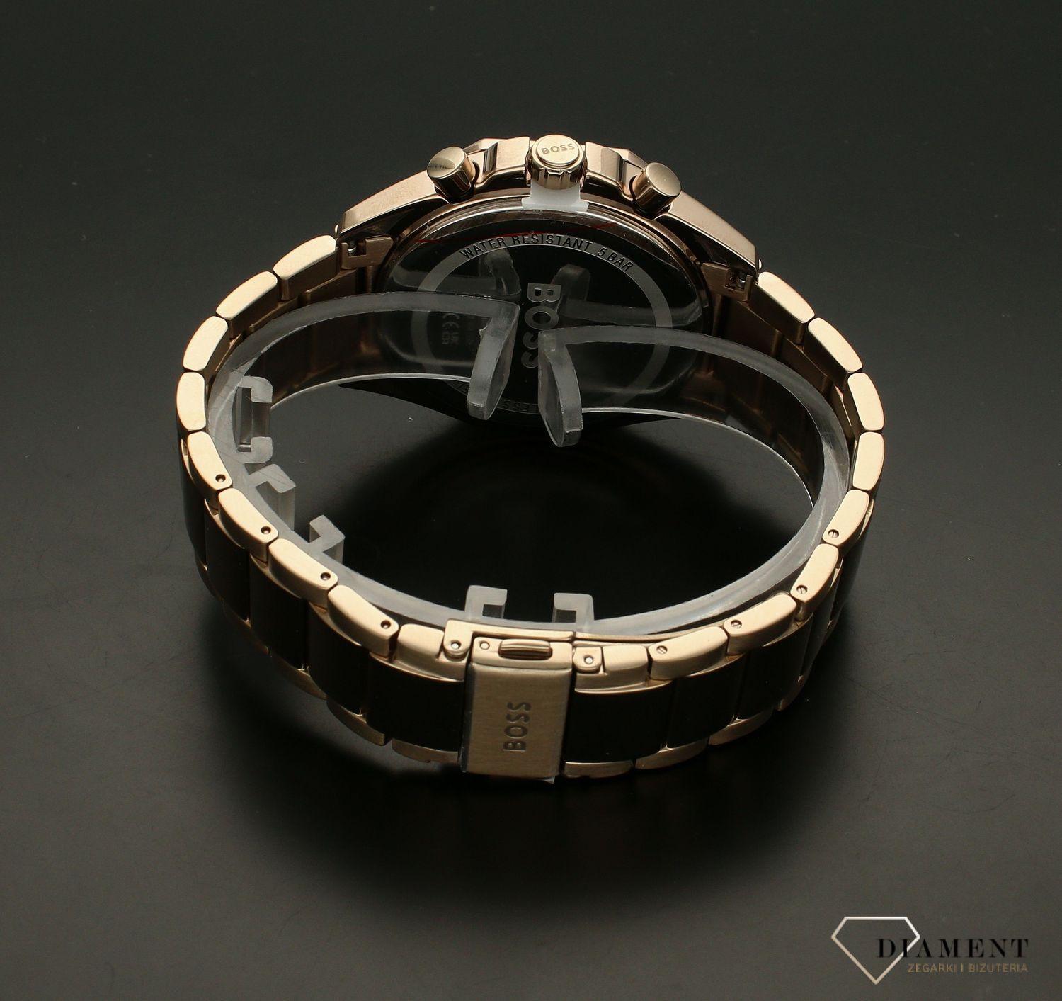 Zegarek męski Hugo Boss różowe złoto Cloud 1514019. Zegarek męski różowe złoto. Zegarek męski na bransolecie. Zegarek męski Hugo Boss z chronografem. Zegarek męski Hugo Boss idealny na prezent dla mężczyzny..jpg