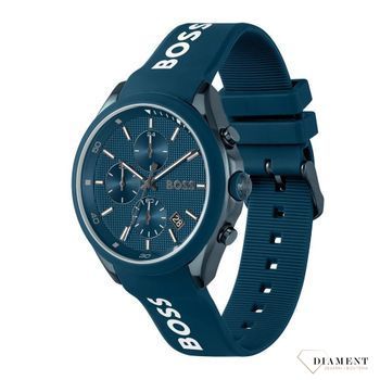 Zegarek męski Hugo Boss VELOCITY 1514061 granatowy. Zegarek męski na silikonowym pasku. Zegarek męski na bransolecie. Zegarek męski Hugo Boss z chronografem. Zegarek męski Hugo Boss idealny na prezent dla mężczyzny..jpg