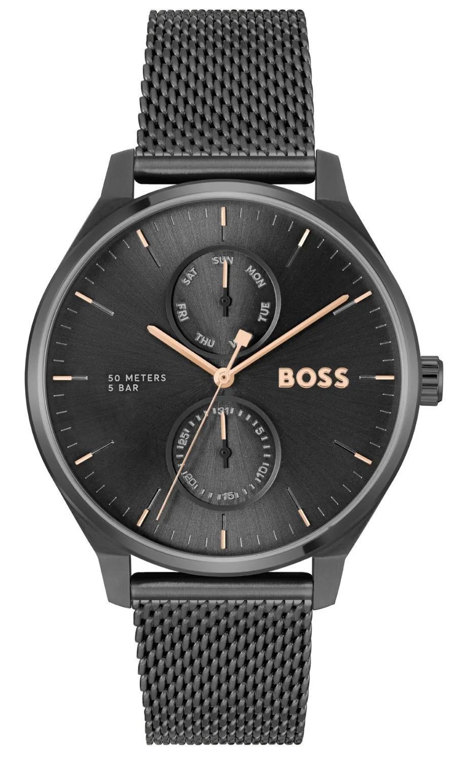 Zegarek męski HUGO BOSS TYLER 1514105. Męski zegarek Hugo Boss. Zegarek męski czarny Hugo Boss. Czarny zegarek męski na bransolecie. Zegarek męski na bransolecie na prezent..jpg