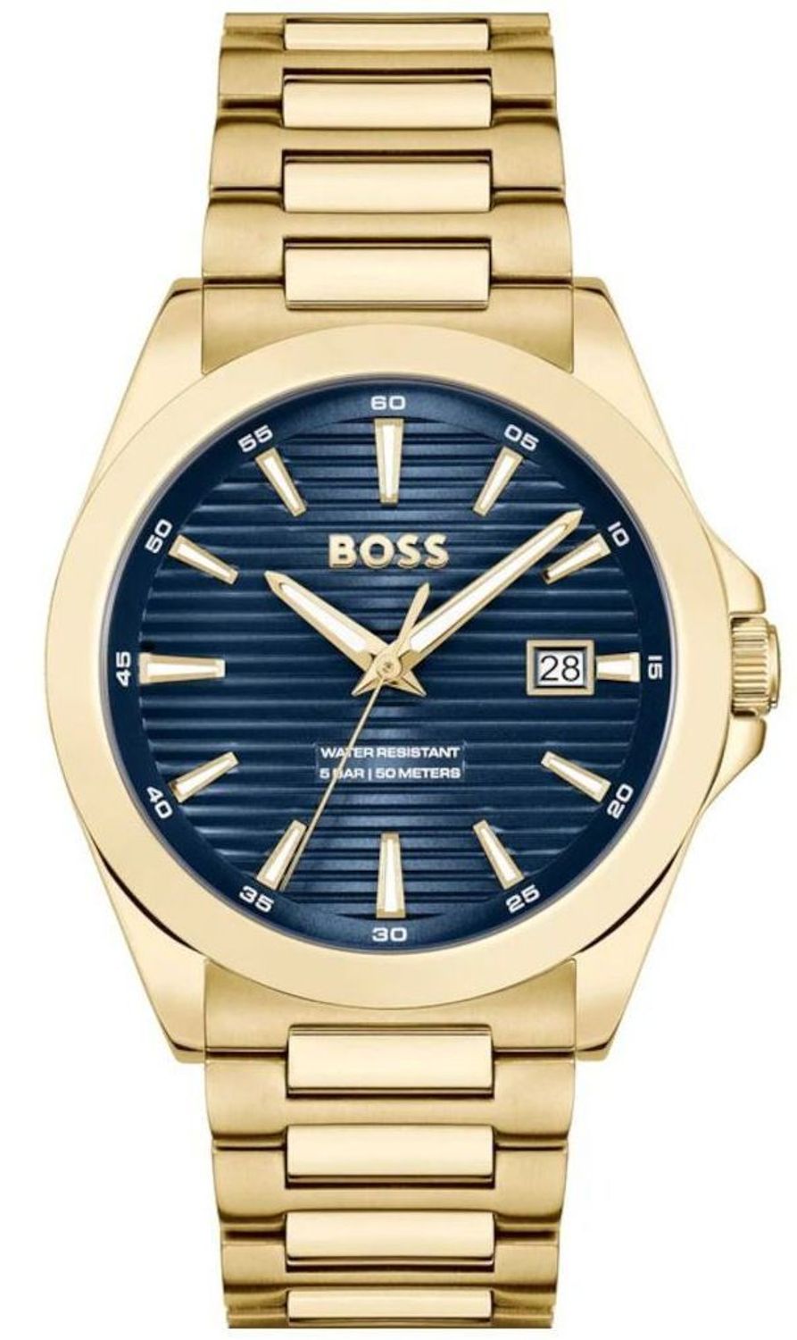 1514172 Hugo Boss Strike 1513801 – zegarek męski na bransolecie  Niebieska tarcza, stalowa koperta.jpg