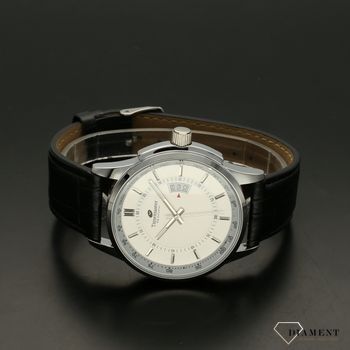 Zegarek męski na pasku czarnym, skórzanym 'nowoczesny klasyk' Timemaster 154-35 (3).jpg