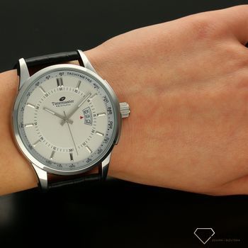 Zegarek męski na pasku czarnym, skórzanym 'nowoczesny klasyk' Timemaster 154-35 (5).jpg