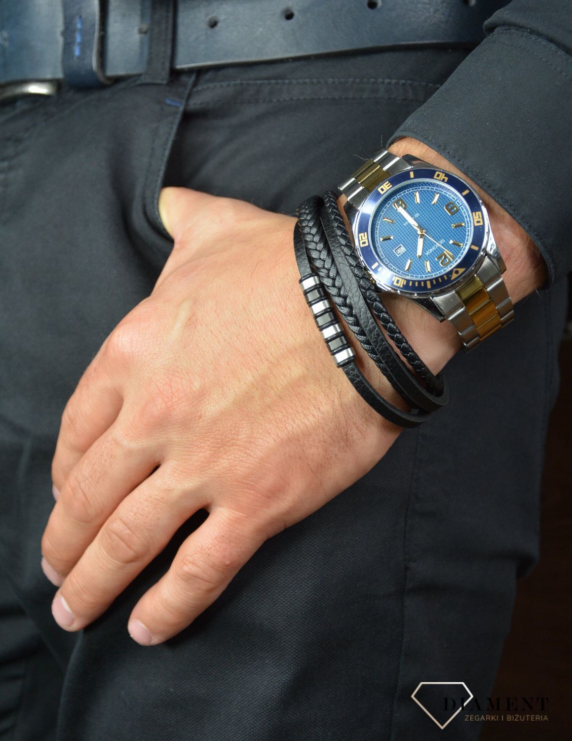 Zegarek męski Sekonda ' Niebieski Bicolor' 1591  luminescencyjnymi jpg12.webp