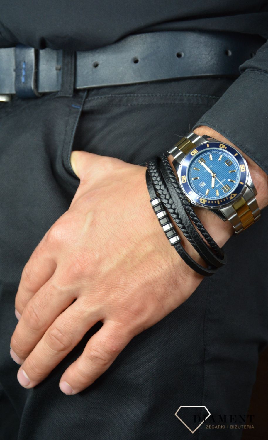 Zegarek męski Sekonda ' Niebieski Bicolor' 1591  luminescencyjnymi jpg12.webp