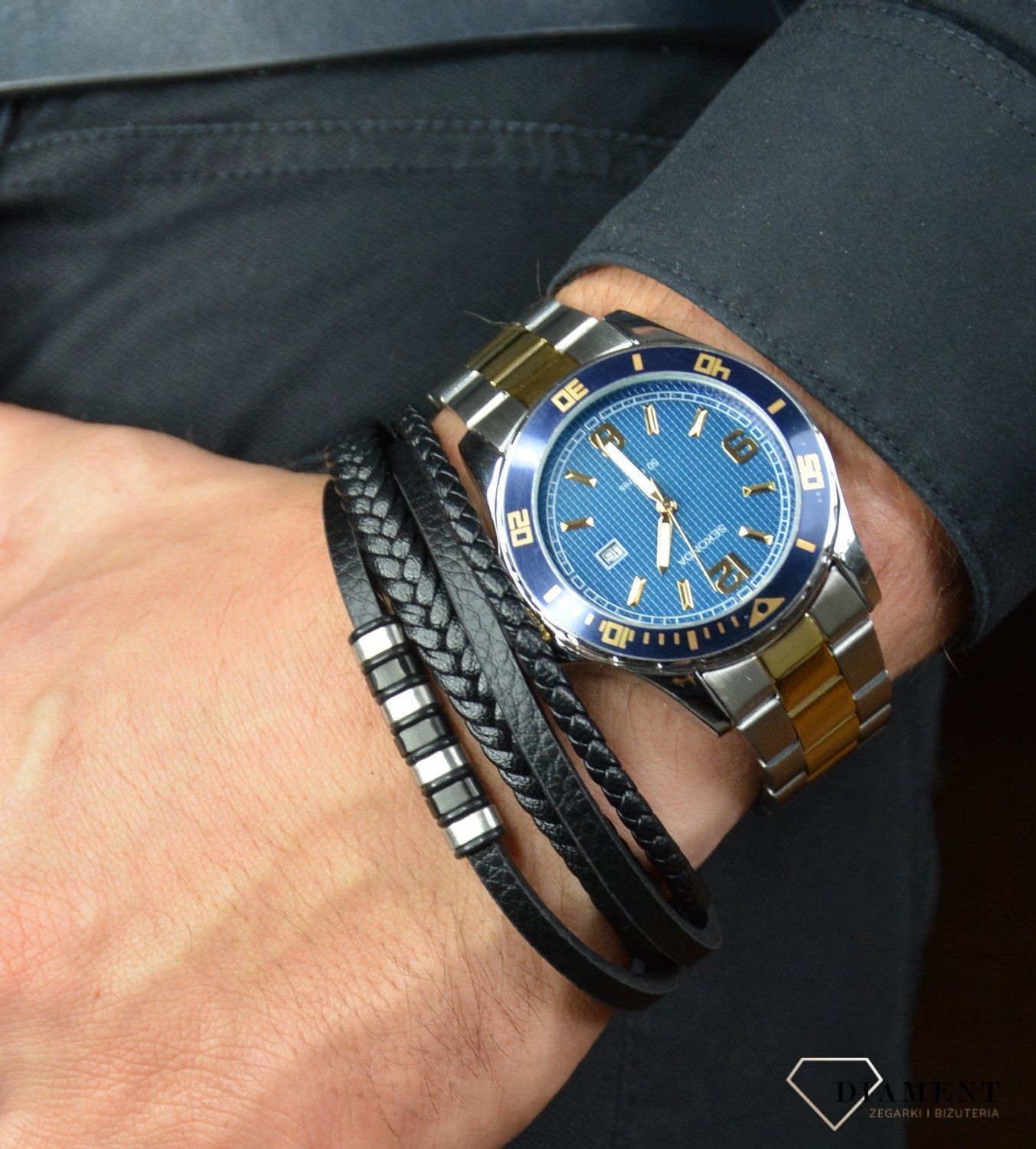 Zegarek męski Sekonda ' Niebieski Bicolor' 1591  luminescencyjnymi jpg12.webp