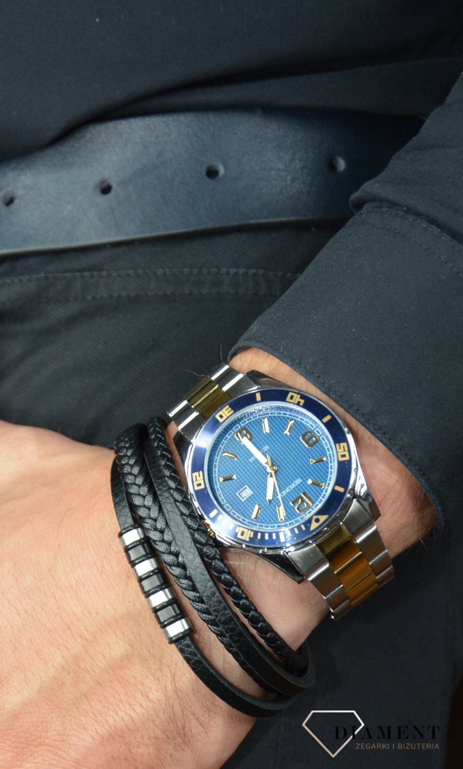 Zegarek męski Sekonda ' Niebieski Bicolor' 1591  luminescencyjnymi jpg12.webp