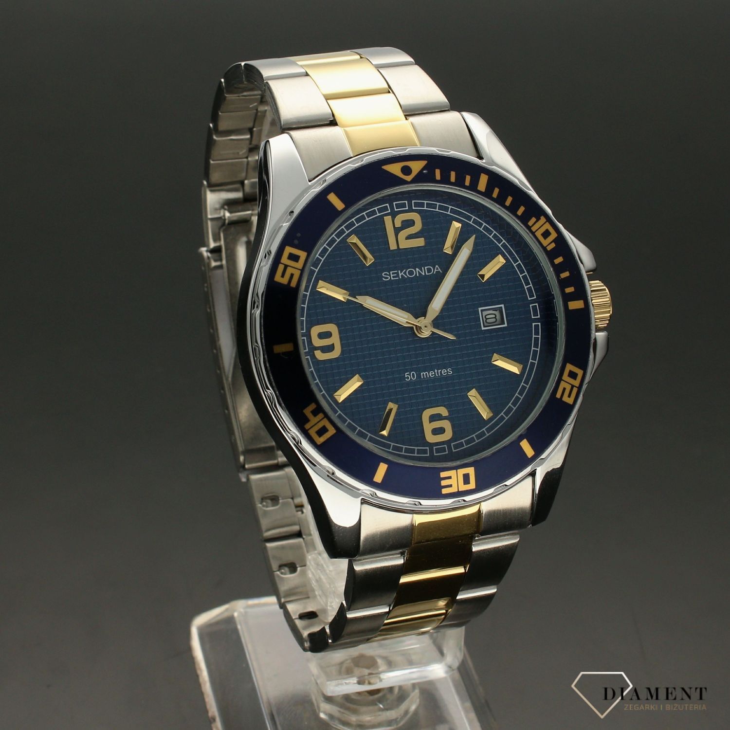 Zegarek męski Sekonda ' Niebieski Bicolor' 1591  luminescencyjnymi jpg12.webp