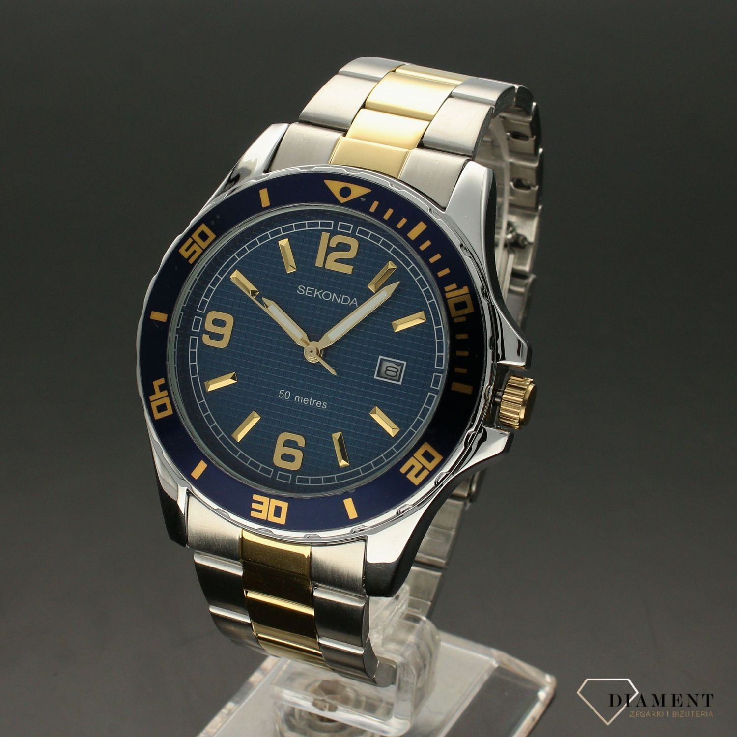 Zegarek męski Sekonda ' Niebieski Bicolor' 1591  luminescencyjnymi jpg12.webp
