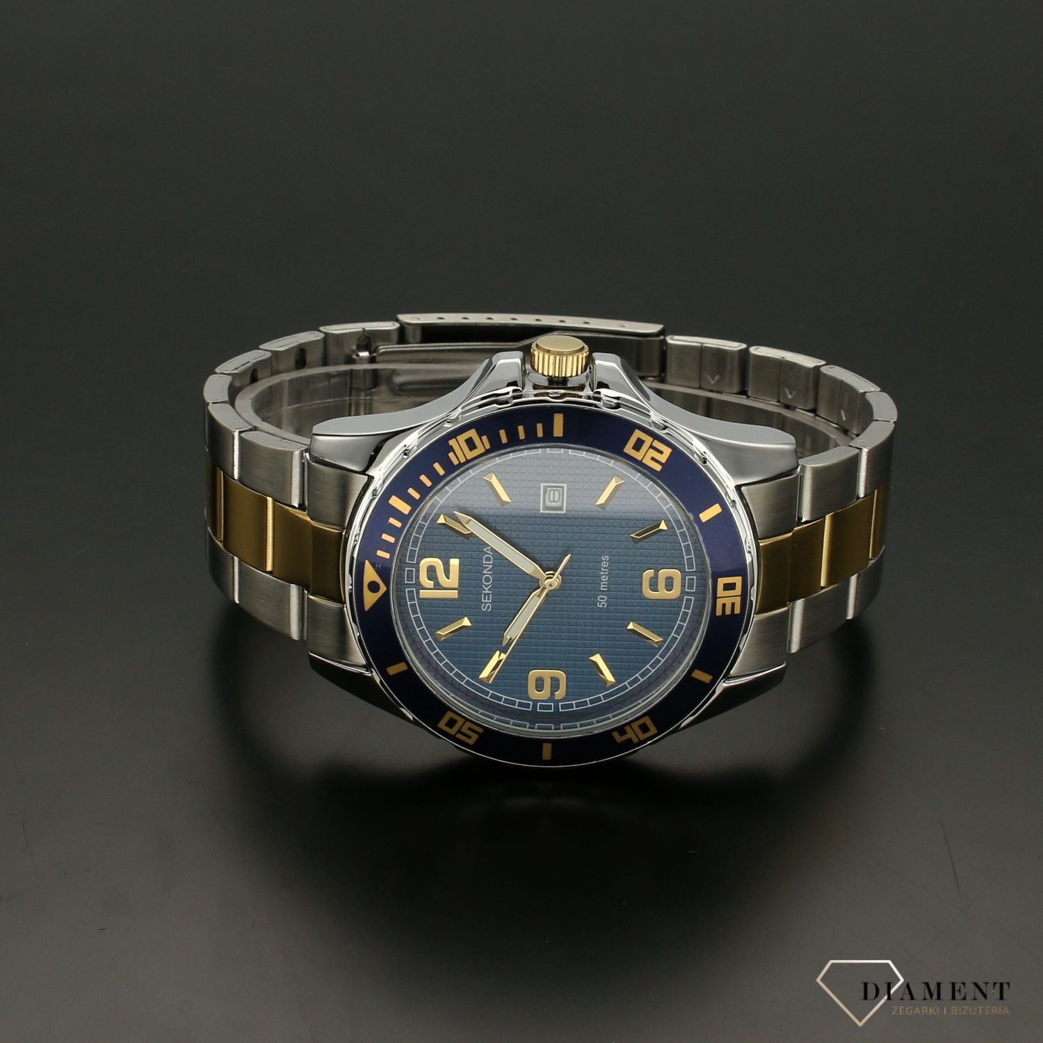 Zegarek męski Sekonda ' Niebieski Bicolor' 1591  luminescencyjnymi jpg12.webp