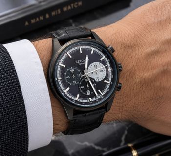 Sekonda 1593 Chronograph zegarek męski niebieski  Grawer gratis.jpg