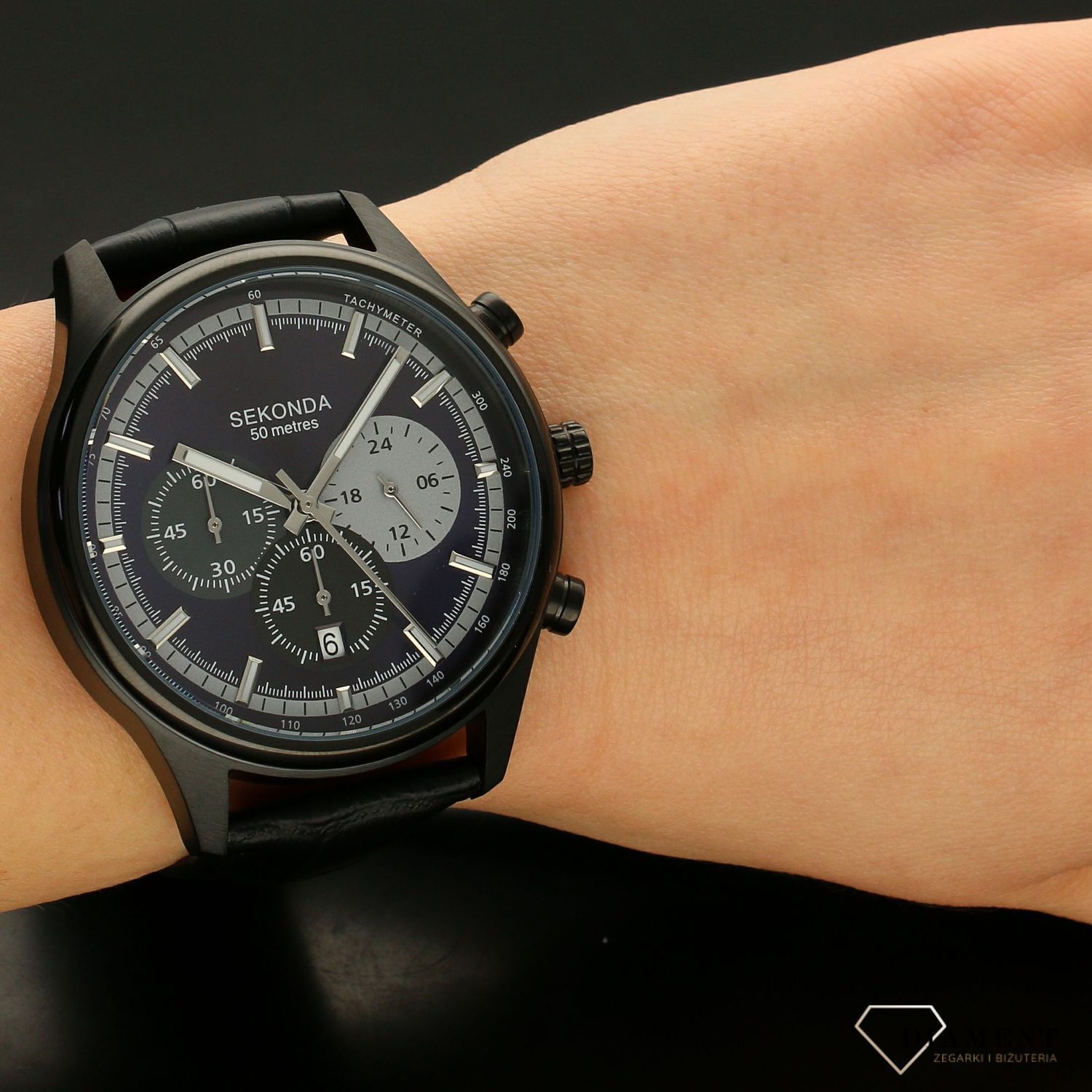 Zegarek męski na pasku ze stoperem Sekonda 1593.xxz.jpg