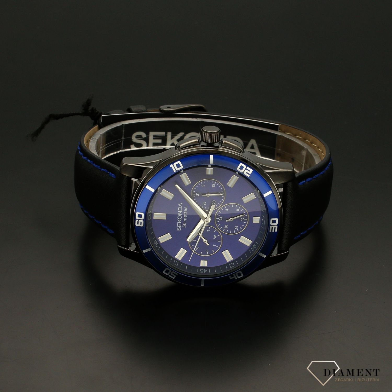 Zegarek męski Sekonda 'Granatowy Chrono' 1634 jog.jpg