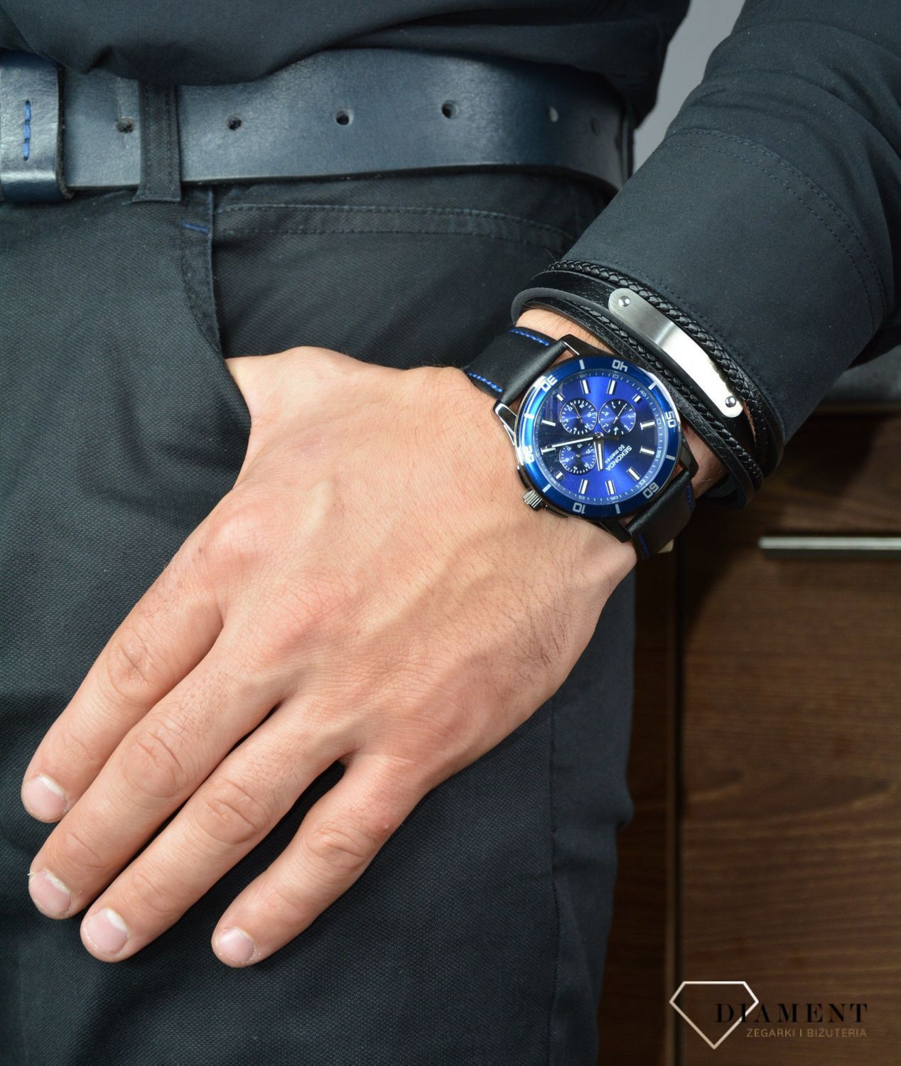 Zegarek męski Sekonda 'Granatowy Chrono' 1634 jog.jpg