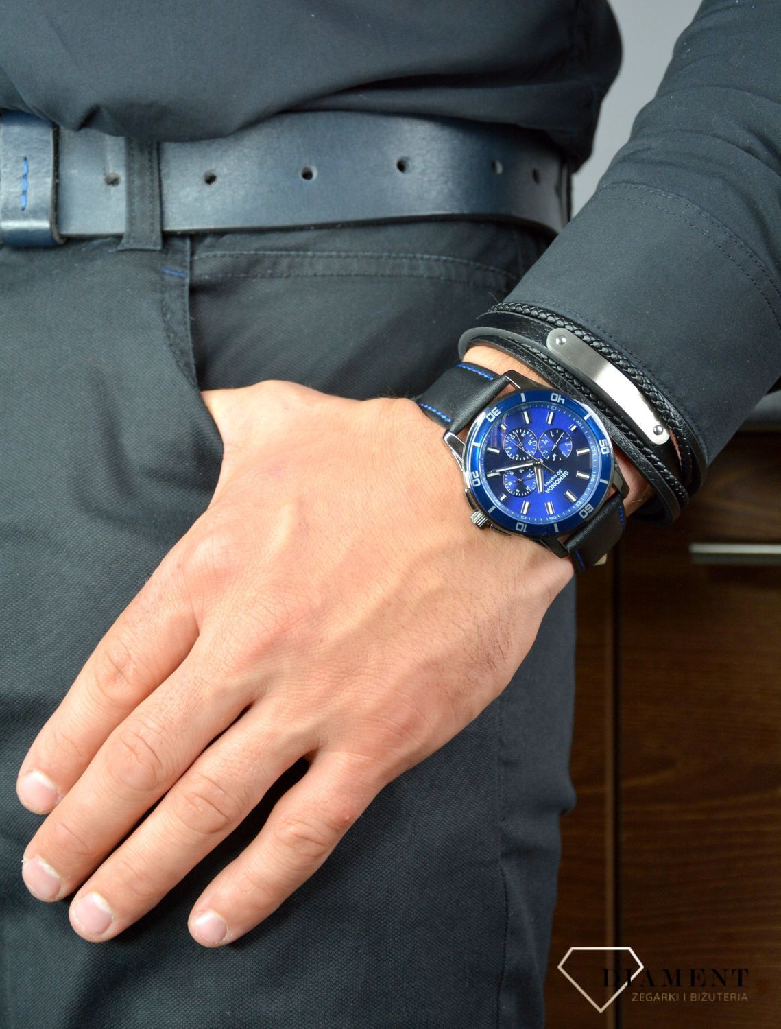 Zegarek męski Sekonda 'Granatowy Chrono' 1634 jog.jpg