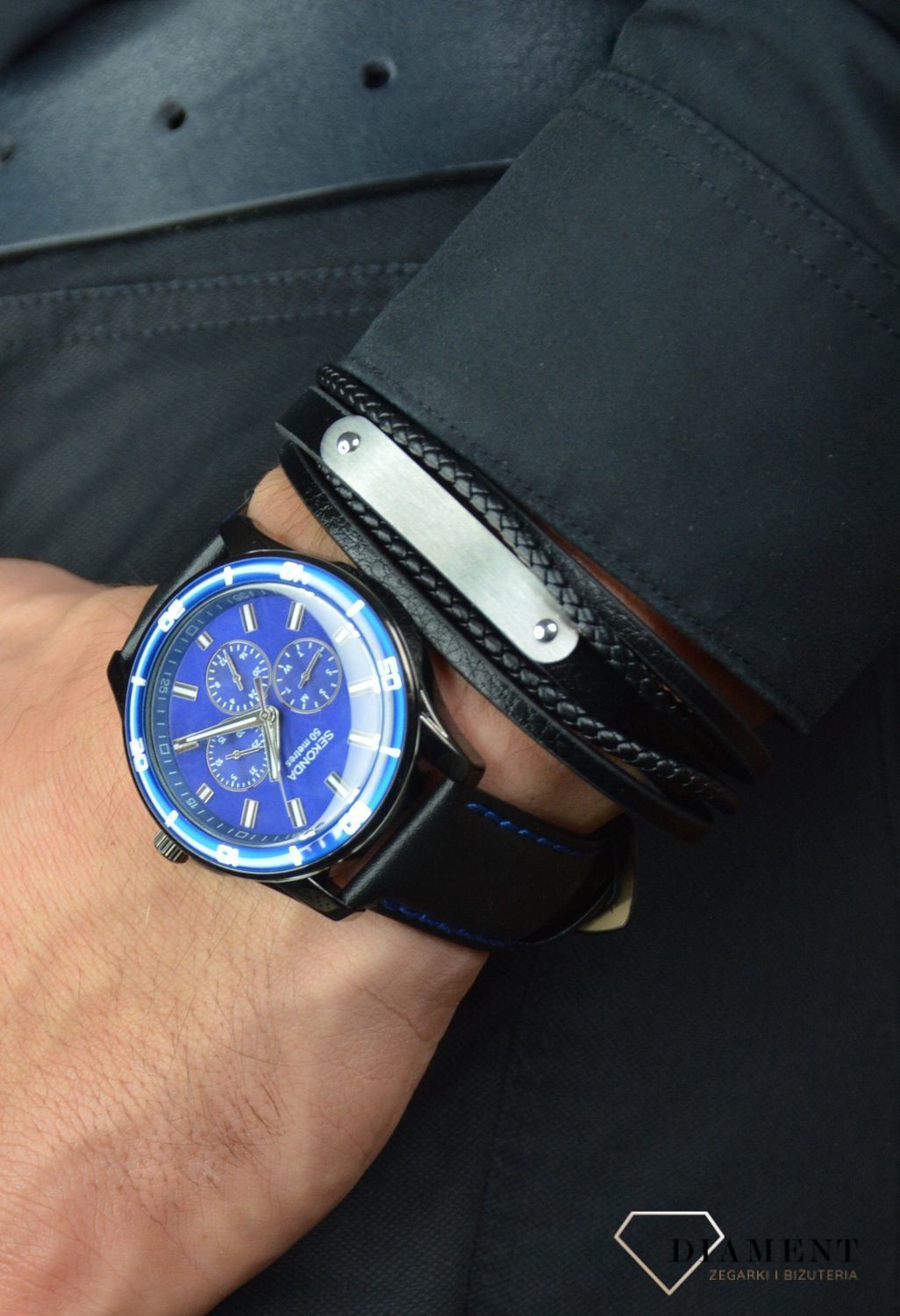 Zegarek męski Sekonda 'Granatowy Chrono' 1634 jog.jpg