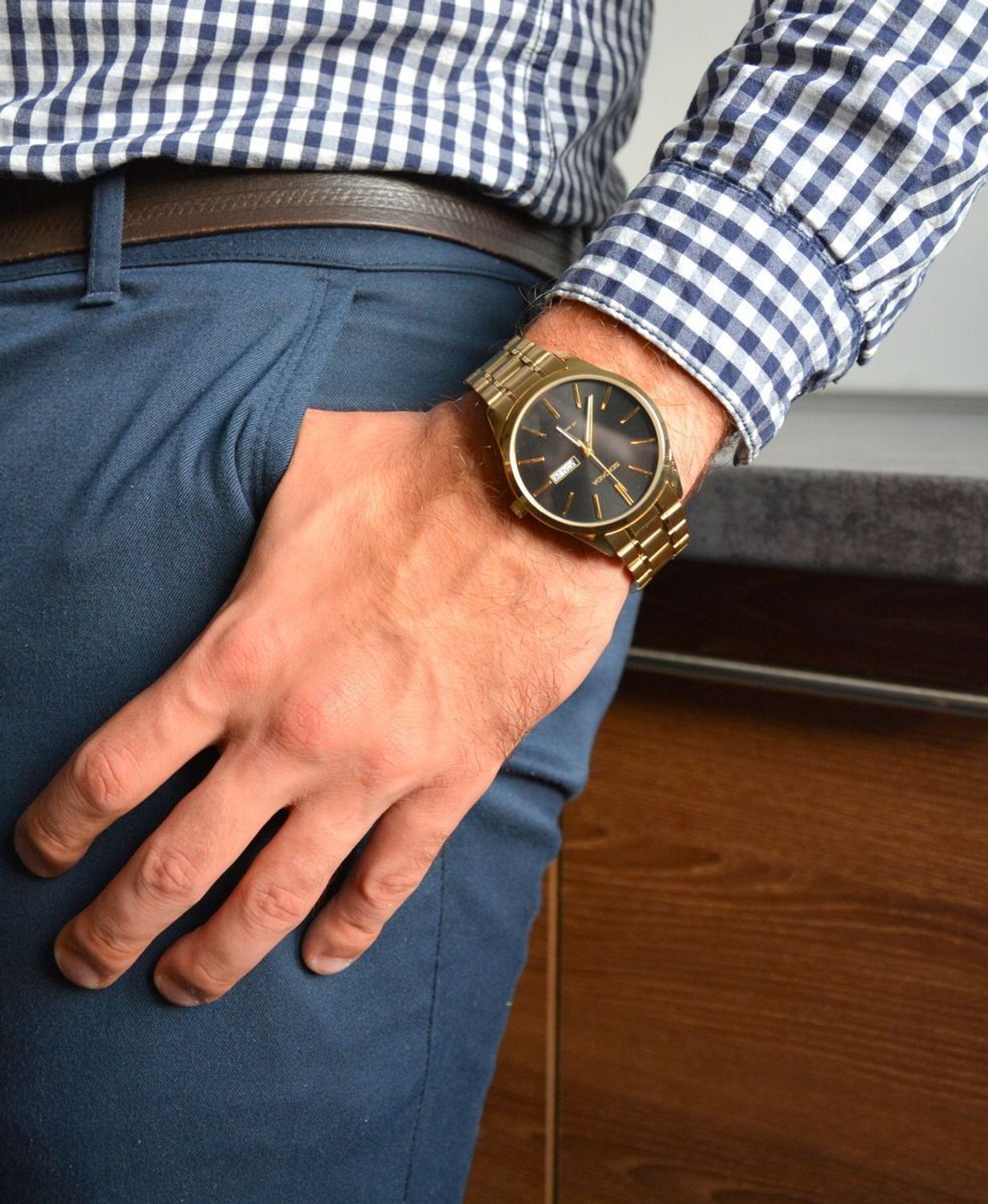 Zegarek męski Sekonda ' Modny, złoty klasyk' 1644 (1).jpg