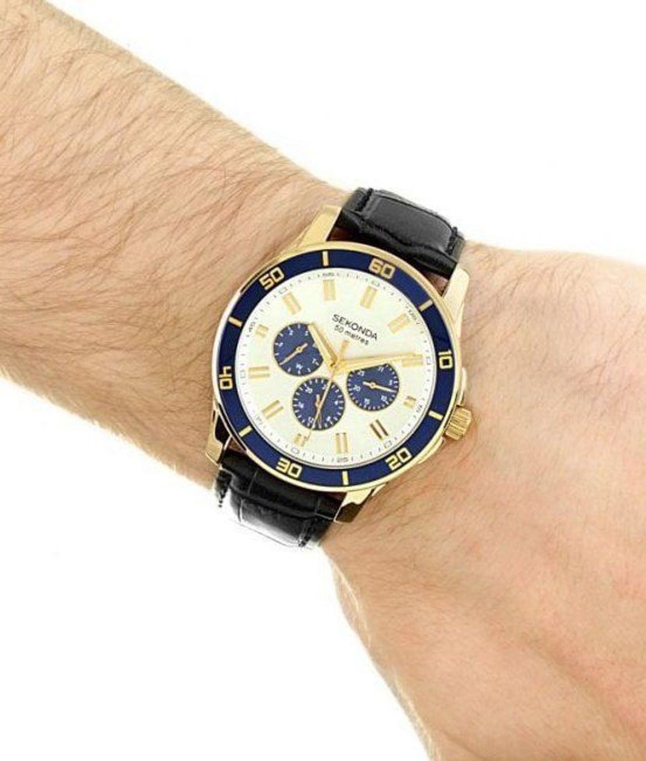 Zegarek męski Sekonda ' Złoto- niebieska multidata' 1645 jpg.jpg