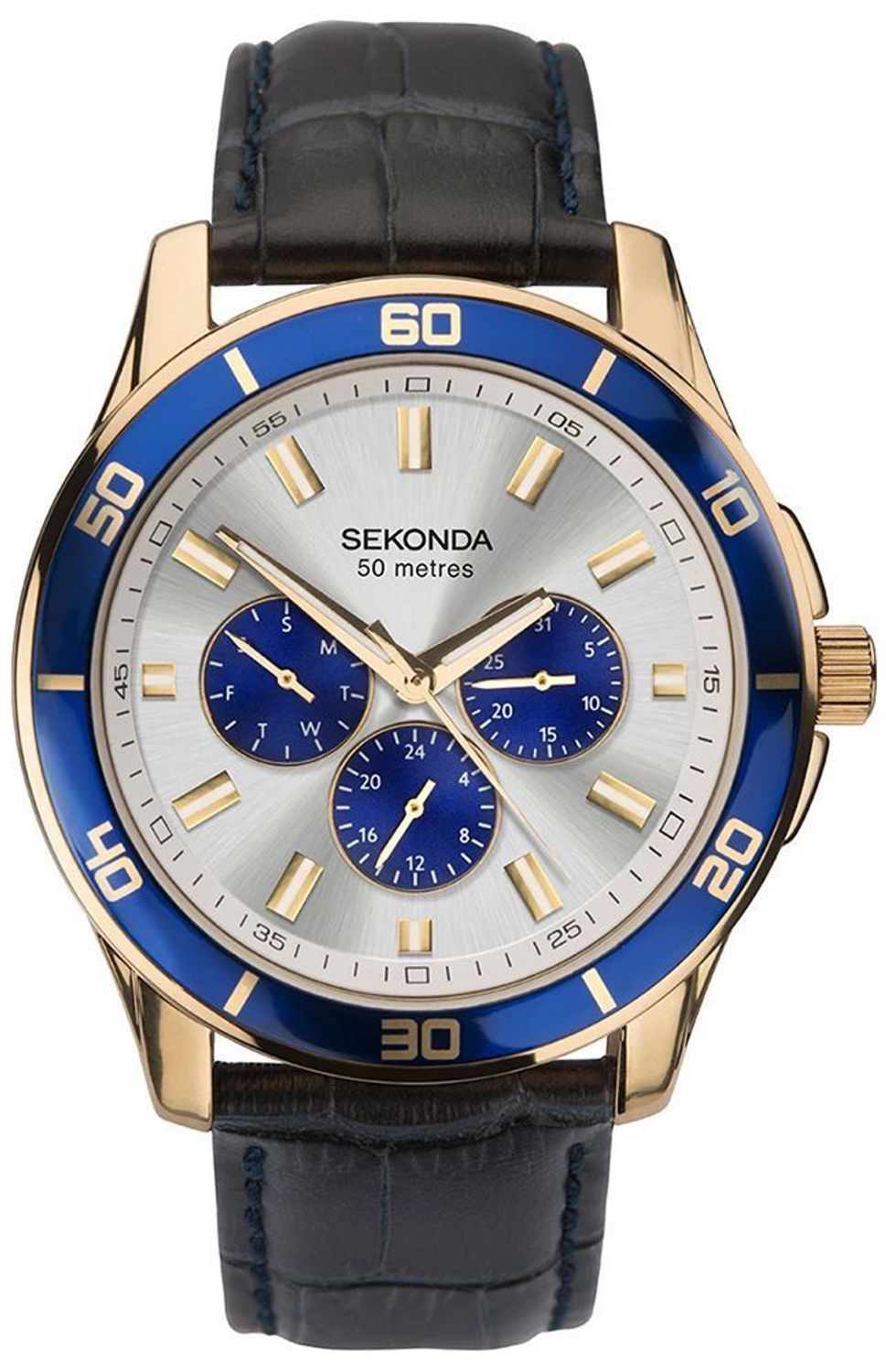Zegarek męski Sekonda ' Złoto- niebieska multidata' 1645 jpg.jpg