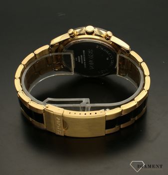 Zegarek męski na złotej bransolecie Sekonda 1650. Masywny zegarek męski Sekonda w kolorze złotym ze złotą tarczą i złotymi wskazówkami to elegancji model którego koperta została połączona  z wytrzymałą bransoletą wykonaną ze st.jpg
