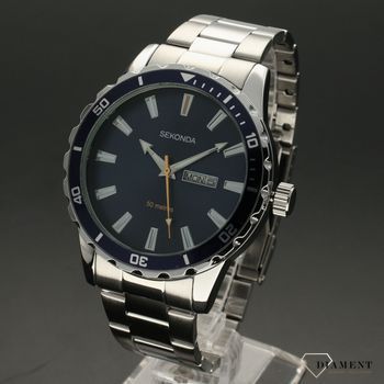Zegarek męski Sekonda Classic Niebieska tarcza 1653 ✅ Zegarek męski posiada bardzo elegancką tarczę w kolorze niebieskim (3).jpg