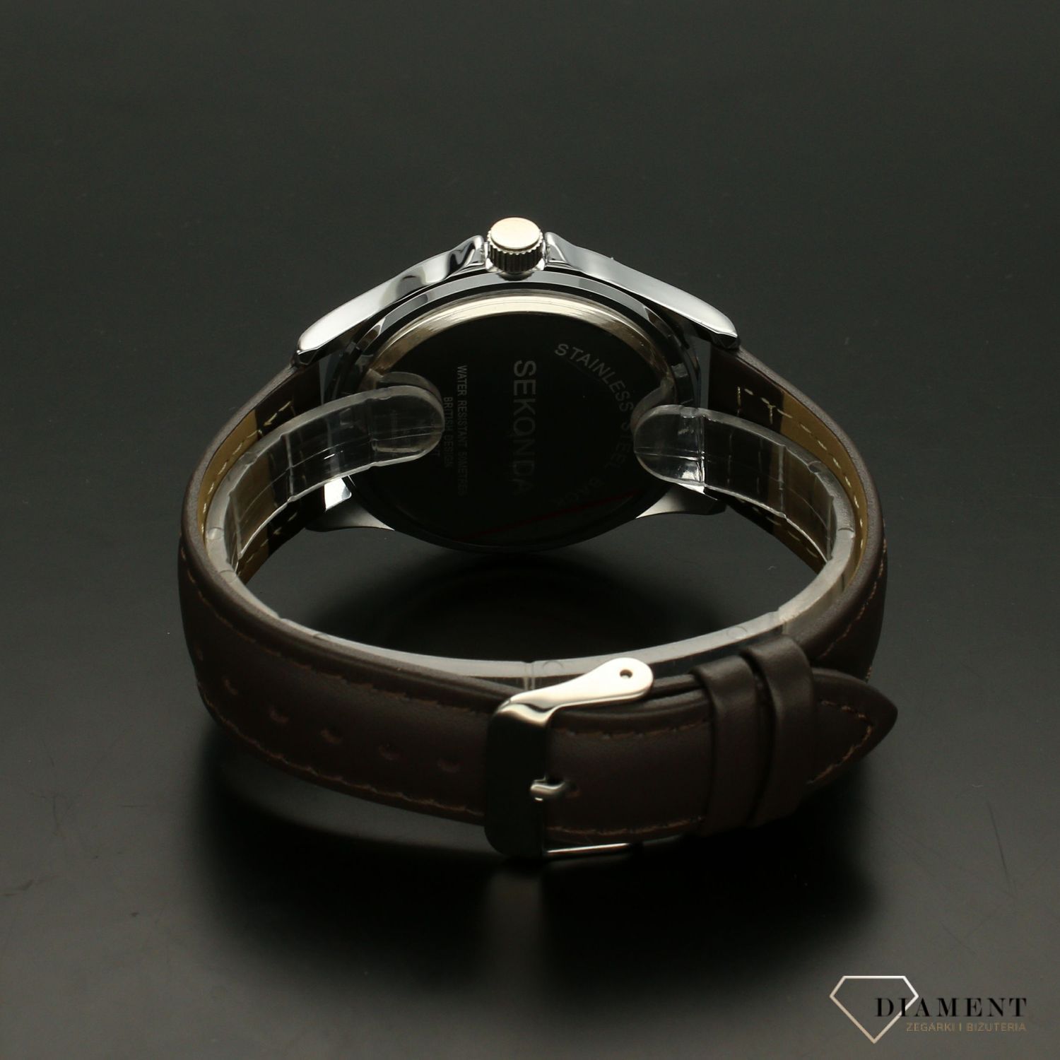 Zegarek męski Sekonda 'Niebieko- brązowy klasyk' 1654 (1).jpg