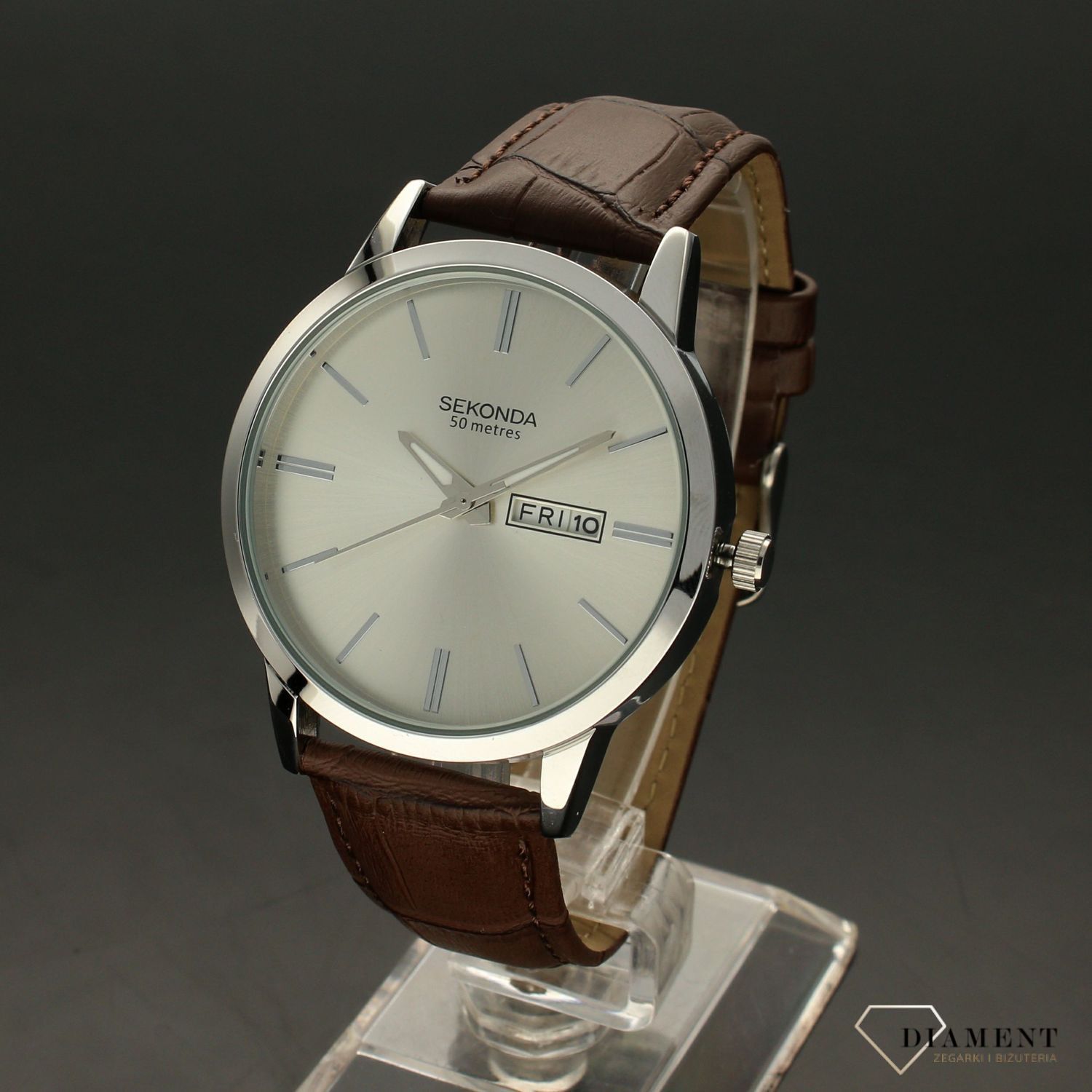 Zegarek meki Sekonda 'Klasyk na brązowym pasku'  1661 (1).jpg
