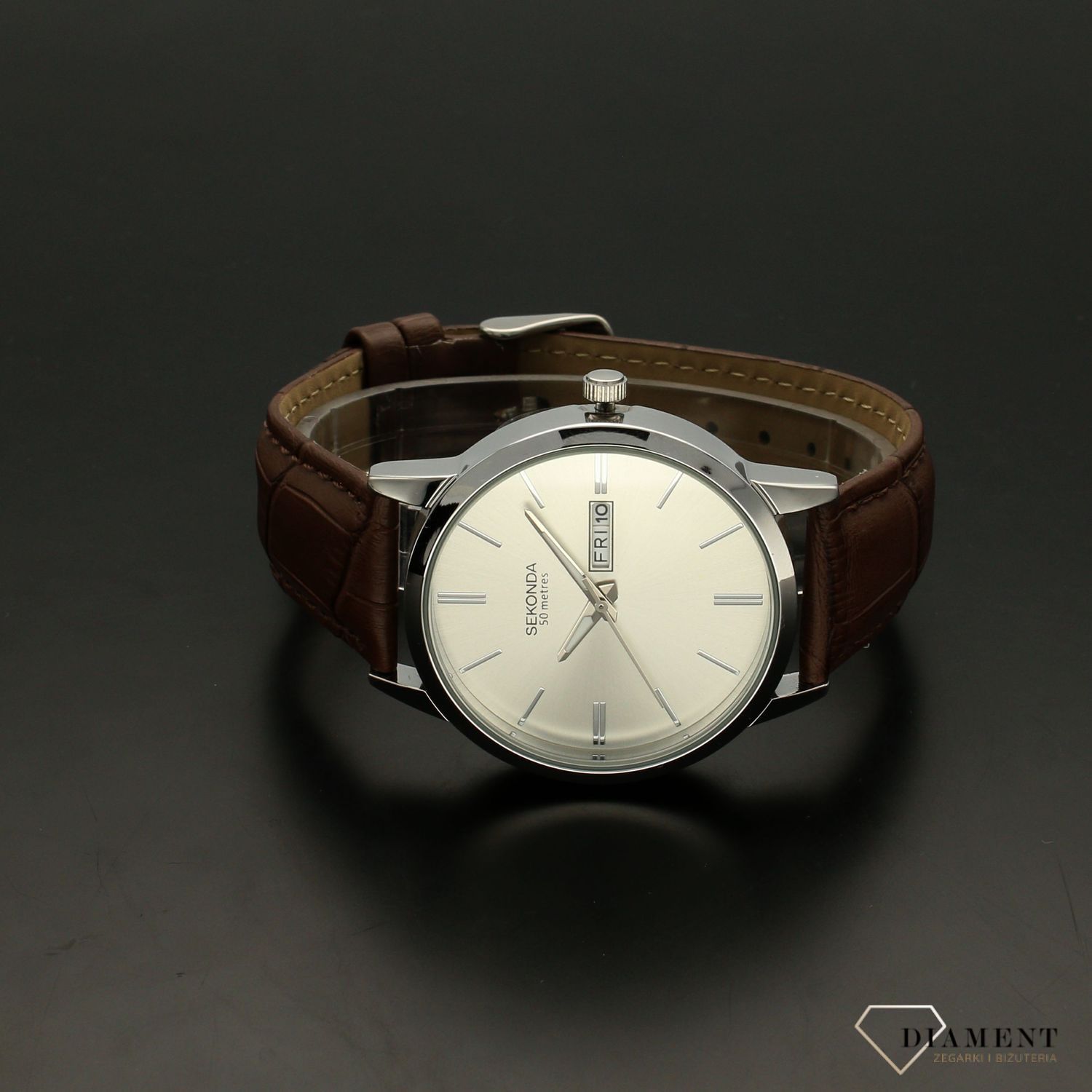 Zegarek meki Sekonda 'Klasyk na brązowym pasku'  1661 (1).jpg