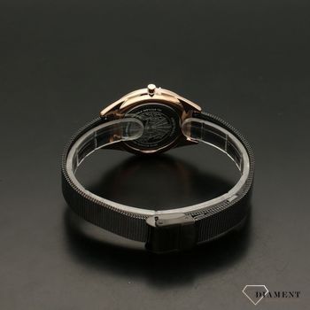 Zegarek damski w kolorze czarnym z koperta w kolorze różowego złota. Zegarek damski idealny pomysł na prezent (5).jpg