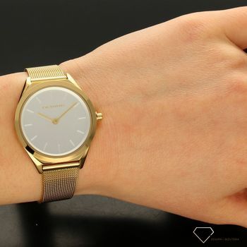 Zegarek damski w złotej kolorystyce to idealny prezent dla kobiety, lubiącej klasyczne dodatki w postaci zegarka na ręku. Zegarek damski na stalowej bransolecie (1).jpg
