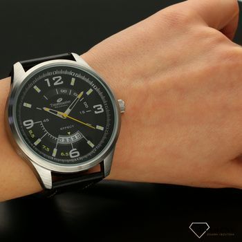 Zegarek męski na czarnym pasku z żółtymi dodatkami Timemaster 171-5 (5).jpg