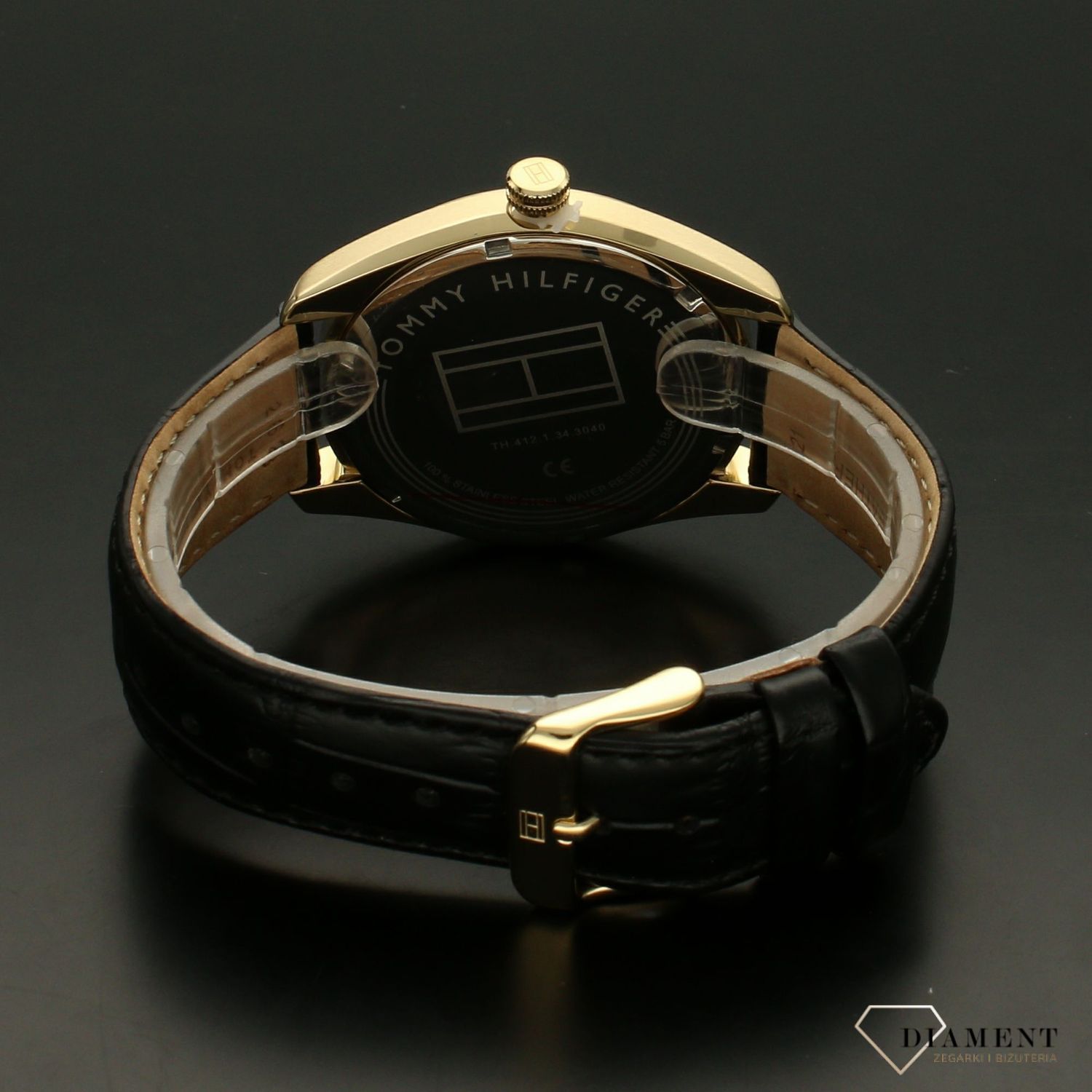 Zegarek damski na czarnym pasku skórzanym Tommy Hilfiger 1710428 z kolekcji Theo.jpg