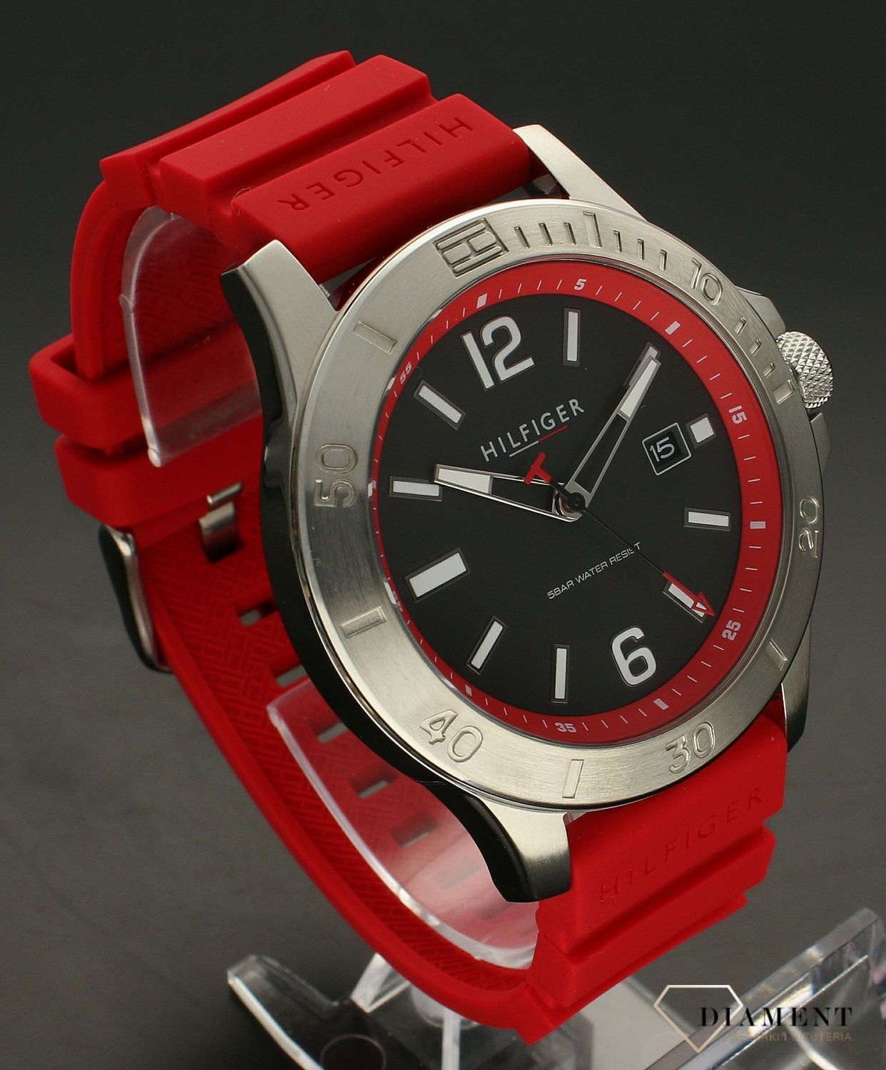 Zegarek męski czerwony pasek Tommy Hilfiger Ryan 1710540.jpg