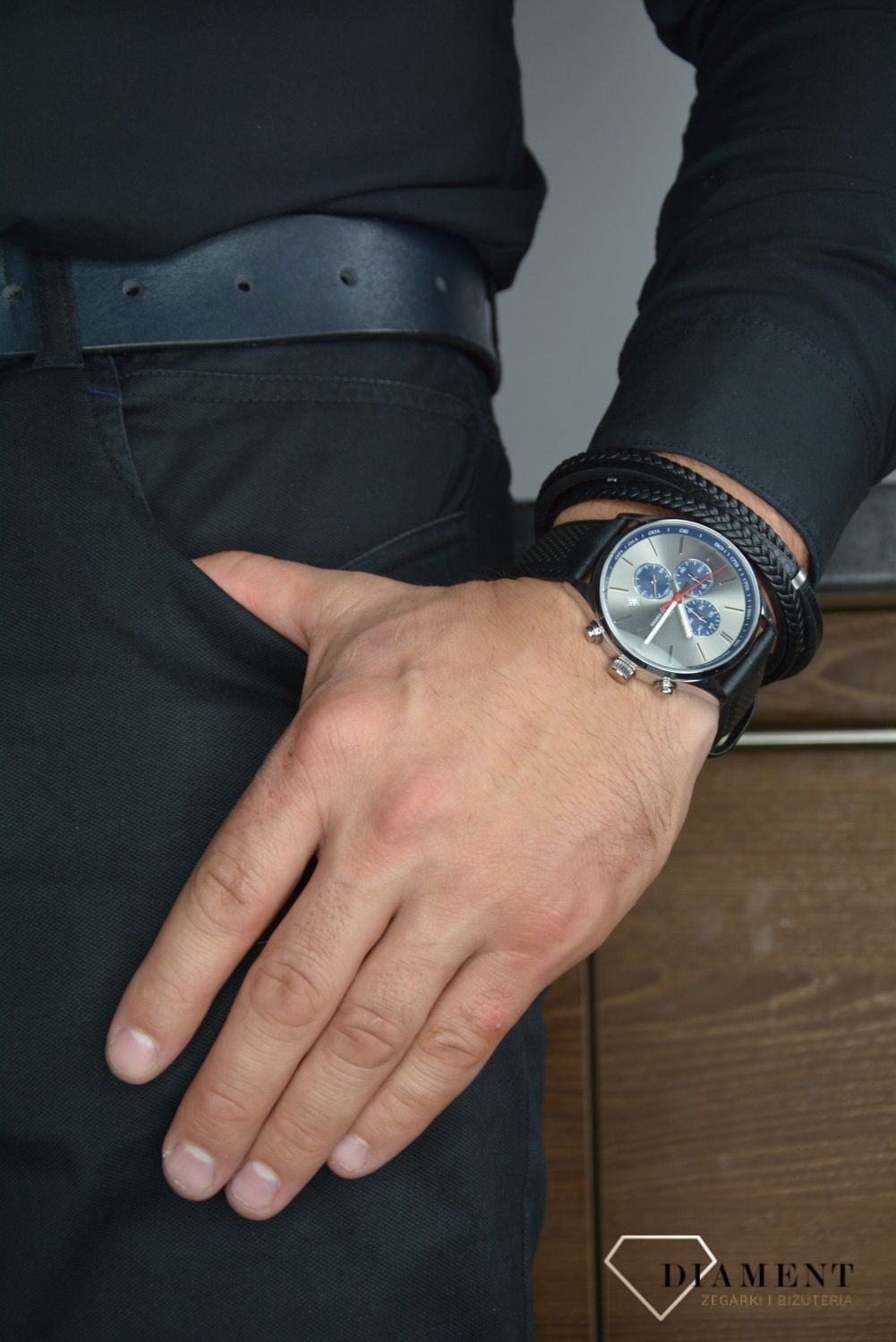 Zegarek męski Sekonda 'Stonowany Chronograf' 1711 (1).jpg