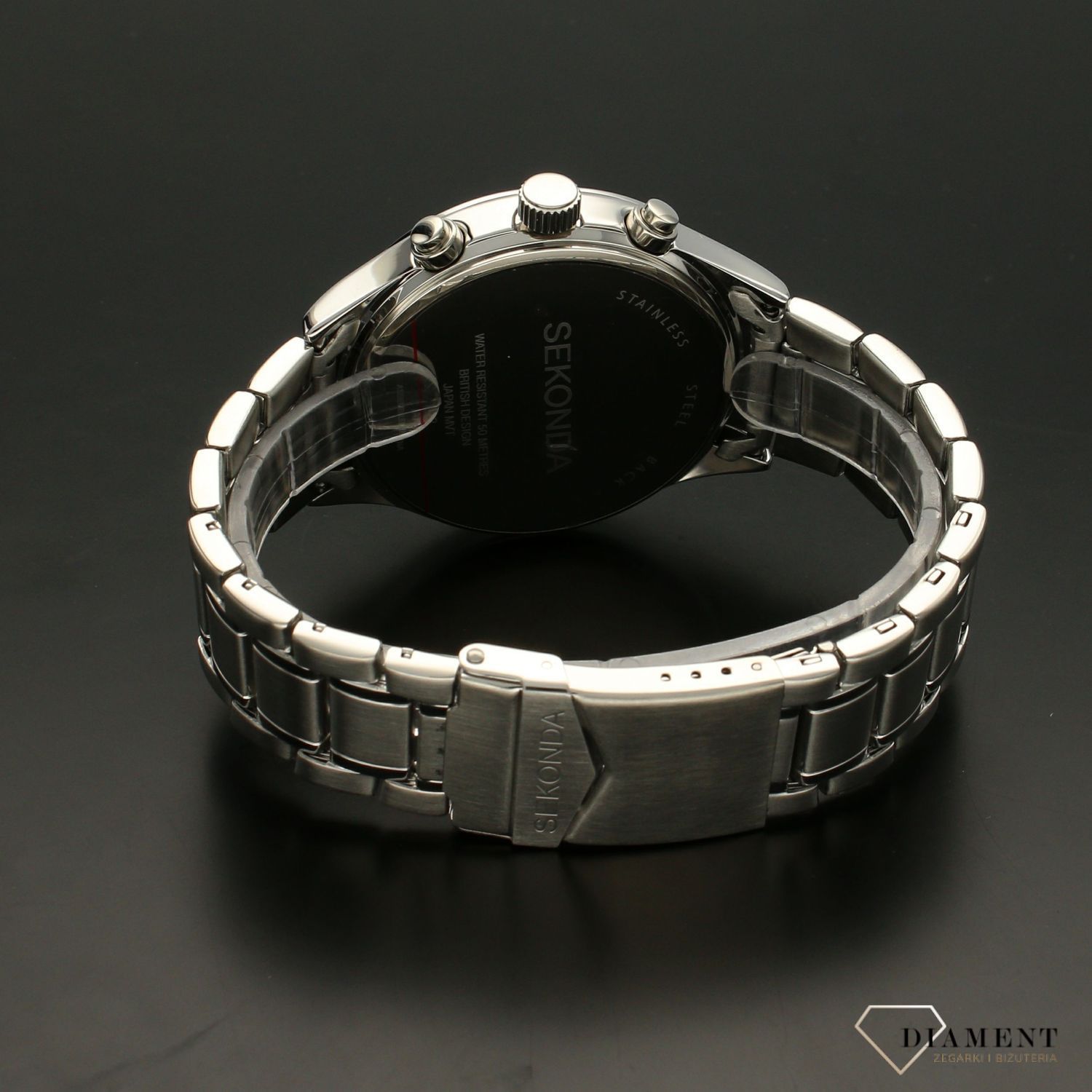 Zegarek męski Sekonda 'Stalowy Chonograf' 1712 (1).jpg