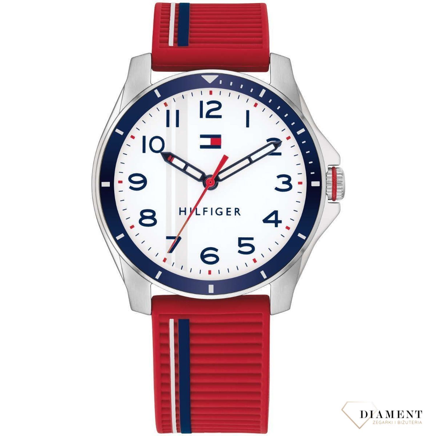 czerwony zegarek tommy hilfiger