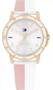 Zegarek dla dziewczynki na pasku biało- różowym Tommy Hilfiger Kids 1720015.webp