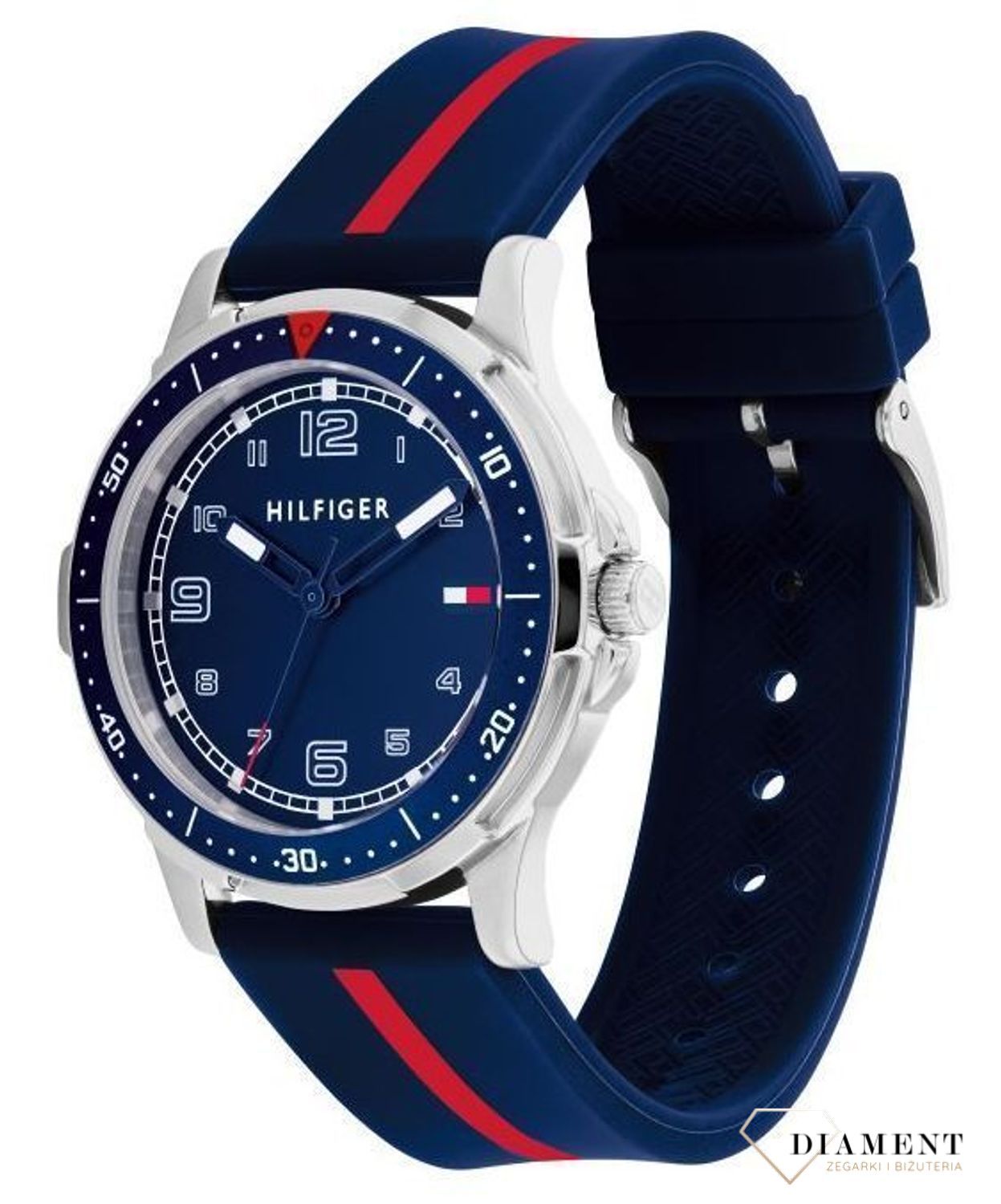 Zegarek dziecięcy Tommy Hilfiger Kids Granatowo Czerwony Pasek 1720036 (2).jpg