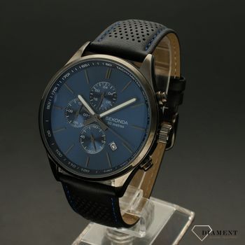 Zegarek męski Sekonda na pasku ' Niebieski chronos' 1773 (2).jpg