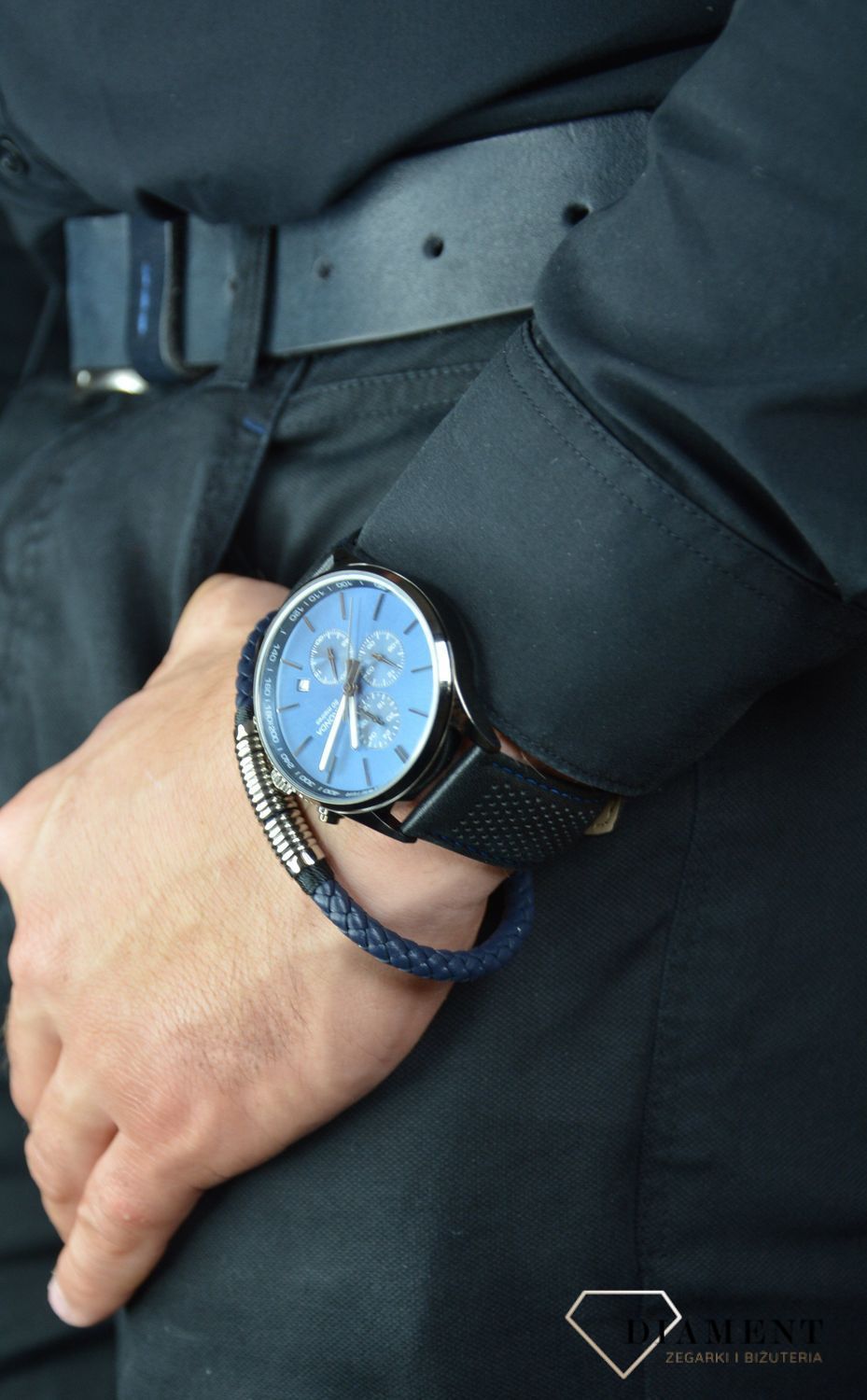 Zegarek męski Sekonda na pasku ' Niebieski chronos' 1773 (1).jpg