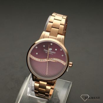 Zegarek damski na bransolecie TIMEMASTER 178-116 różowe złoto. Zegarek damski na bransolecie. Zegarek damski z cyrkoniami. Zegar (2).jpg